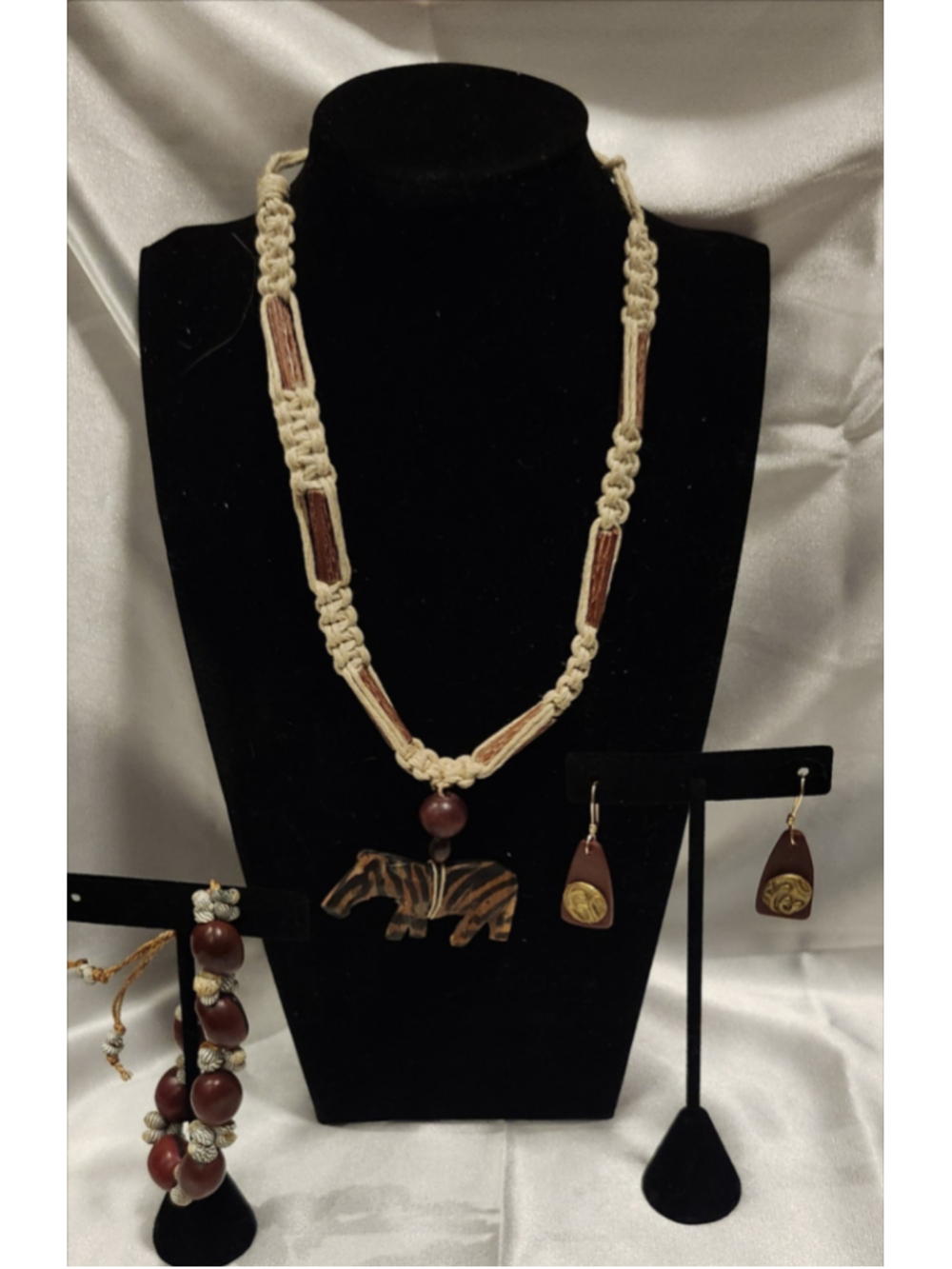 Vintage Earthy Boho 3-Piece Jewelry Set 🌿